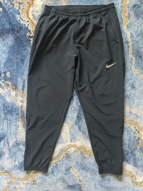 Nike Black Kids' Dri-FIT Joggers with White Swoosh
